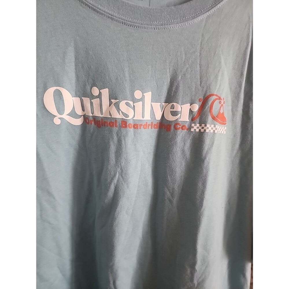 Quiksilver T-Shirt Men Large Blue Graphic Cotton Casual Surf NWT Excellent A116